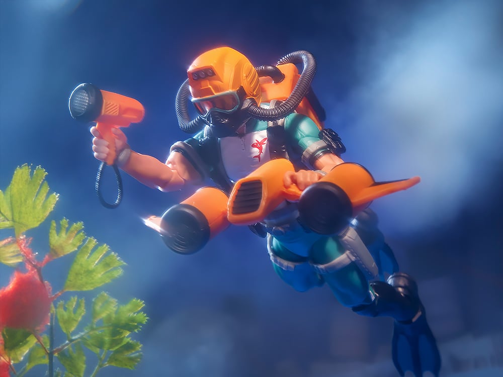 gi joe classified wet suit geared up underwater