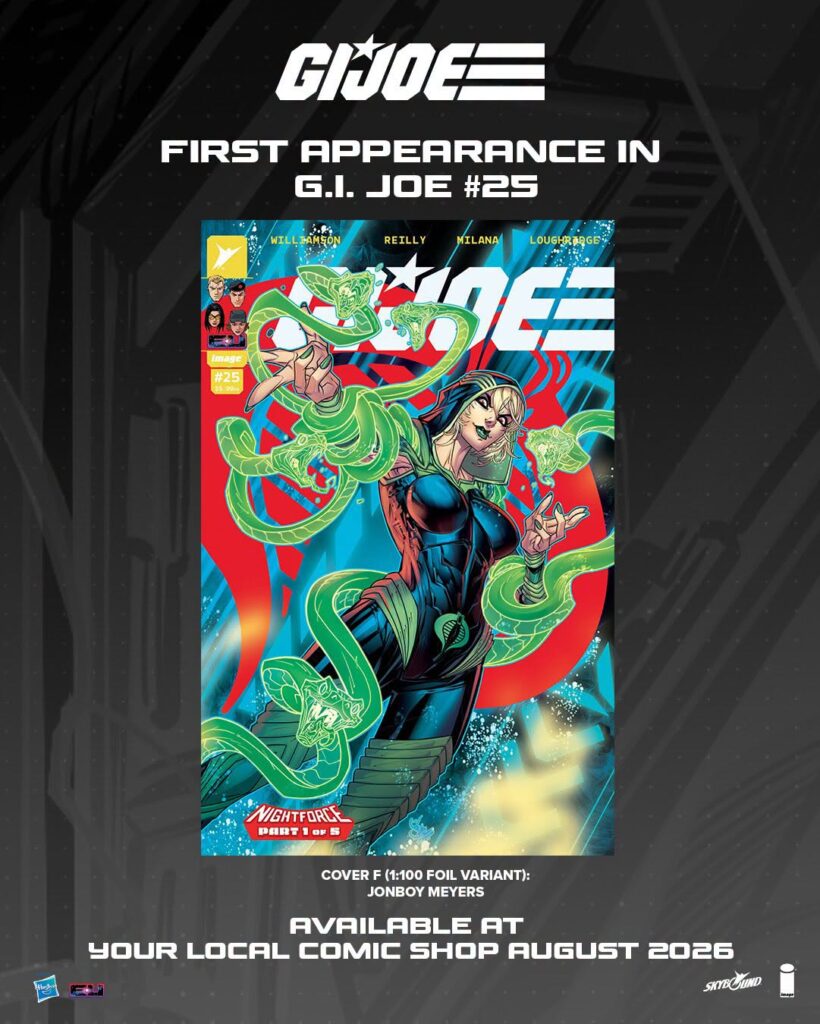 G.I. Joe #25 cover featuring Major Medusa's first appearance, foil variant by Jonboy Meyers